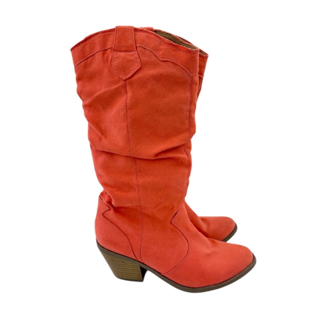Charlotte Russe Women's Faux Suede Slouchy Cowboy Boots